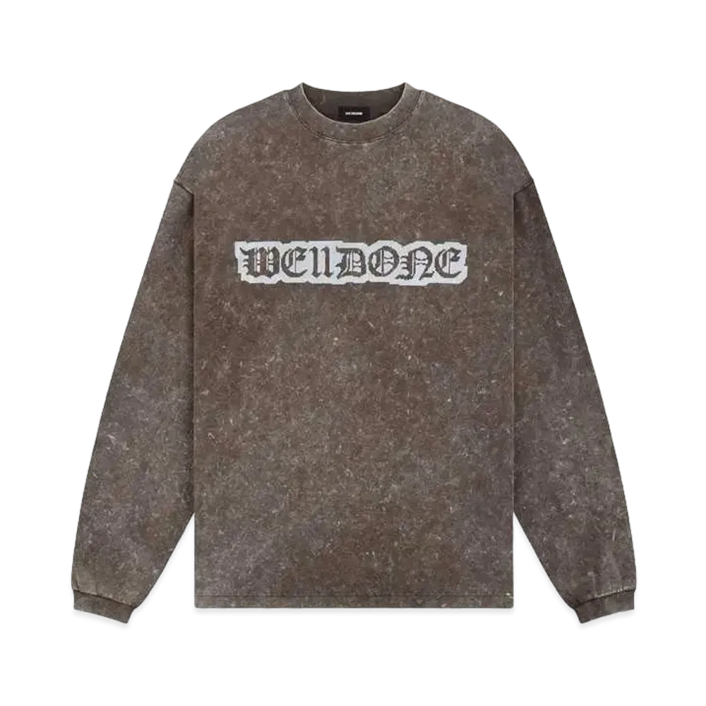 WE11DONE Pixel Logo T-shirt "Brown"