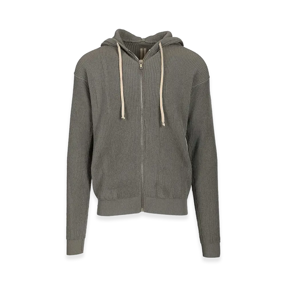 Rick Owens Ribbed Wool Hooded "Green"