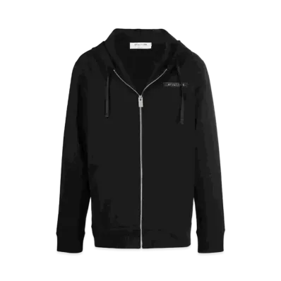 1017 ALYX 9SM Logo-Print Zip-Up Hoodie "Black"