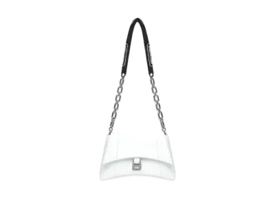 BALENCIAGA Downtown Small Shoulder Bag With Chain "White"