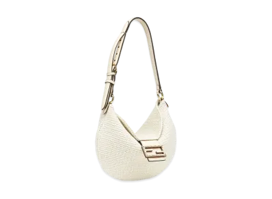 FENDI Small Croissant Cotton Bag "White"