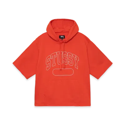 Stussy SS Boxy Cropped Hoodie "Orange"