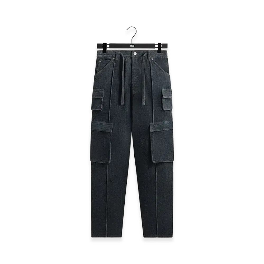 Kith Indigo Velour Zane Cargo Pant "Placid"