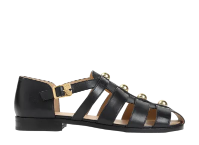 Valentino Garavani Studshield Sandal "NERO"
