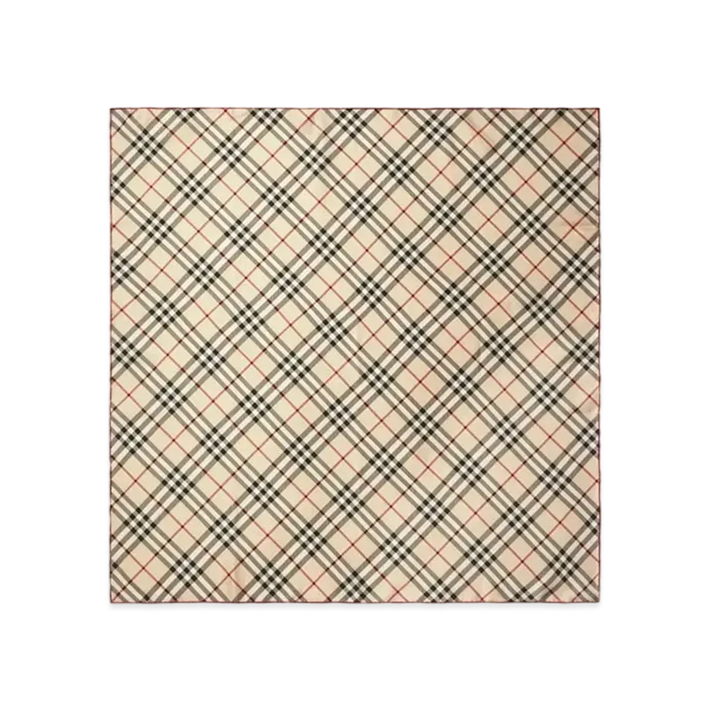 Burberry Check Silk Scarf "Stone"