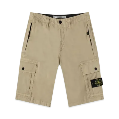 Stone Island L1119 Cotton Twill Bermuda Cargo Shorts - 22SS "Beige"