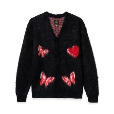 NEEDLES x Girls Don't Cry Mohair Cardigan "Black"