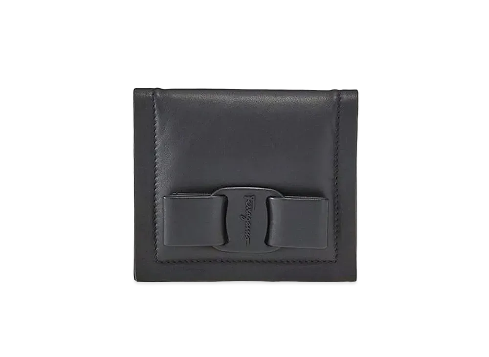 Salvatore Ferragamo Viva Bow Compact Wallet "Black"