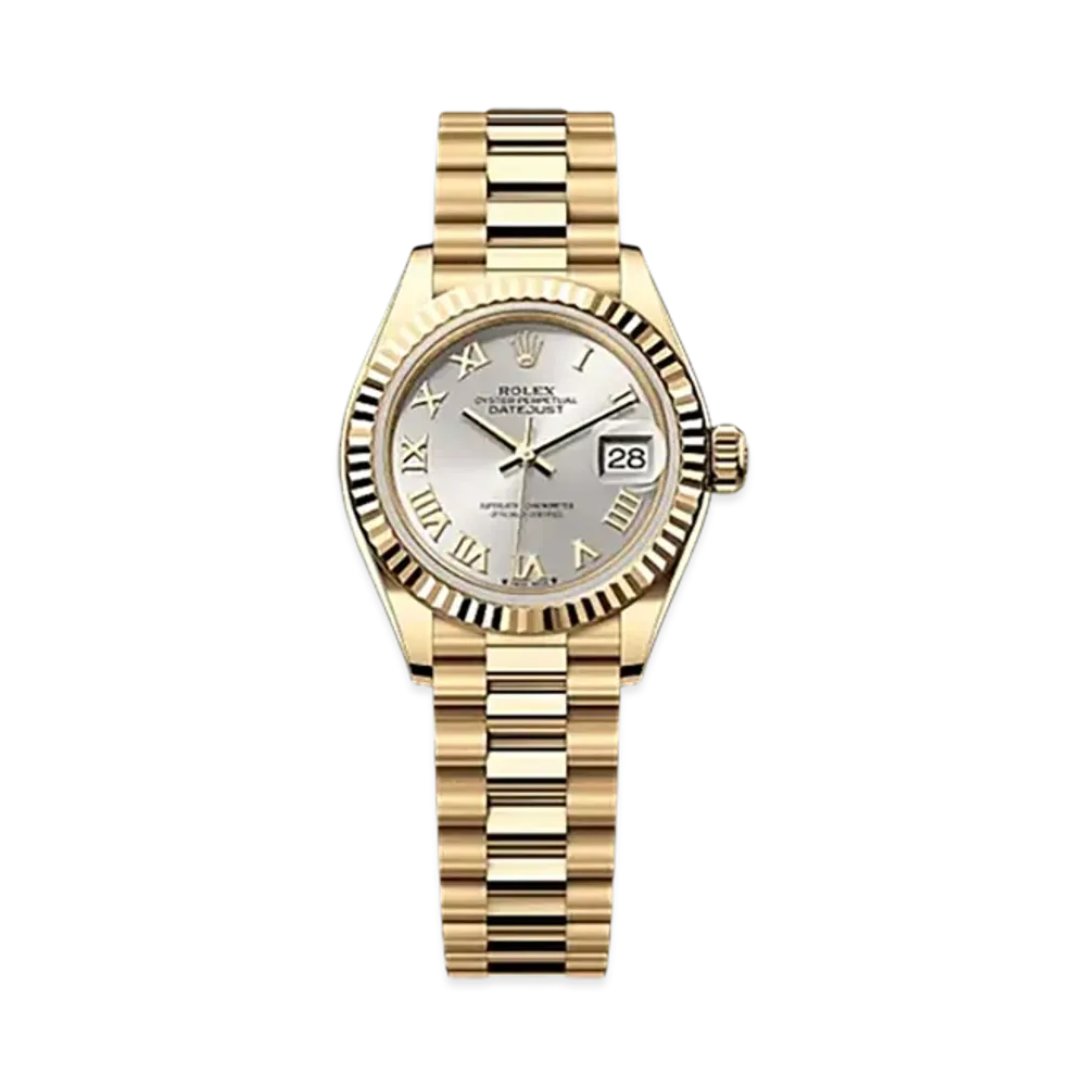 ROLEX Lady-Datejust 28mm Yellow Gold 279178 "Silver"