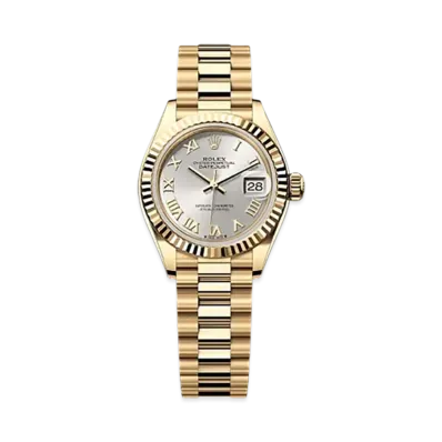 ROLEX Lady-Datejust 28mm Yellow Gold 279178 "Silver"