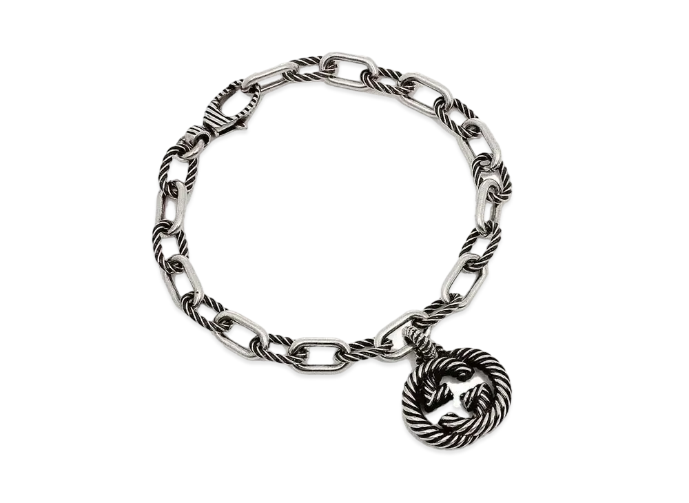 GUCCI Silver Bracelet With Interlocking G