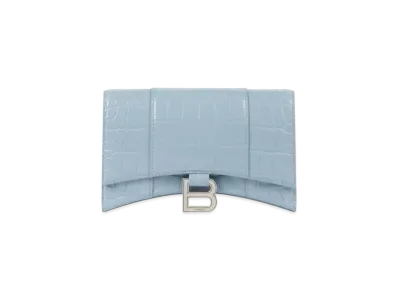 BALENCIAGA Hourglass Wallet With Chain "Blue"