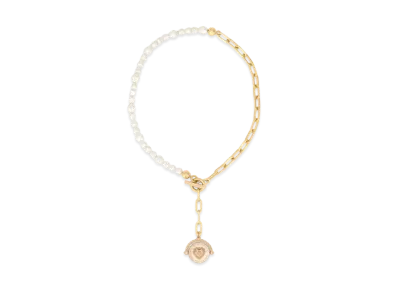 Dolce&Gabbana Short Necklace With Coin and Pearls "Gold"
