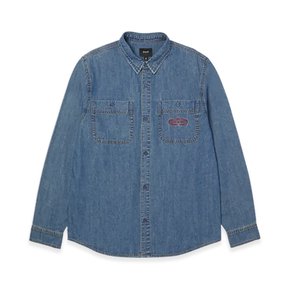 HUF WINTER 25 Worldwide Clothiers Denim Shirt "Indigo"