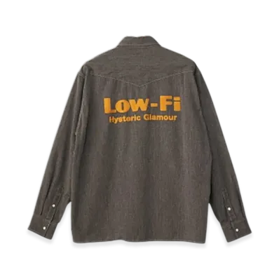 HYSTERIC GLAMOUR Low-Fi Embroidered Western Shirt "Black"