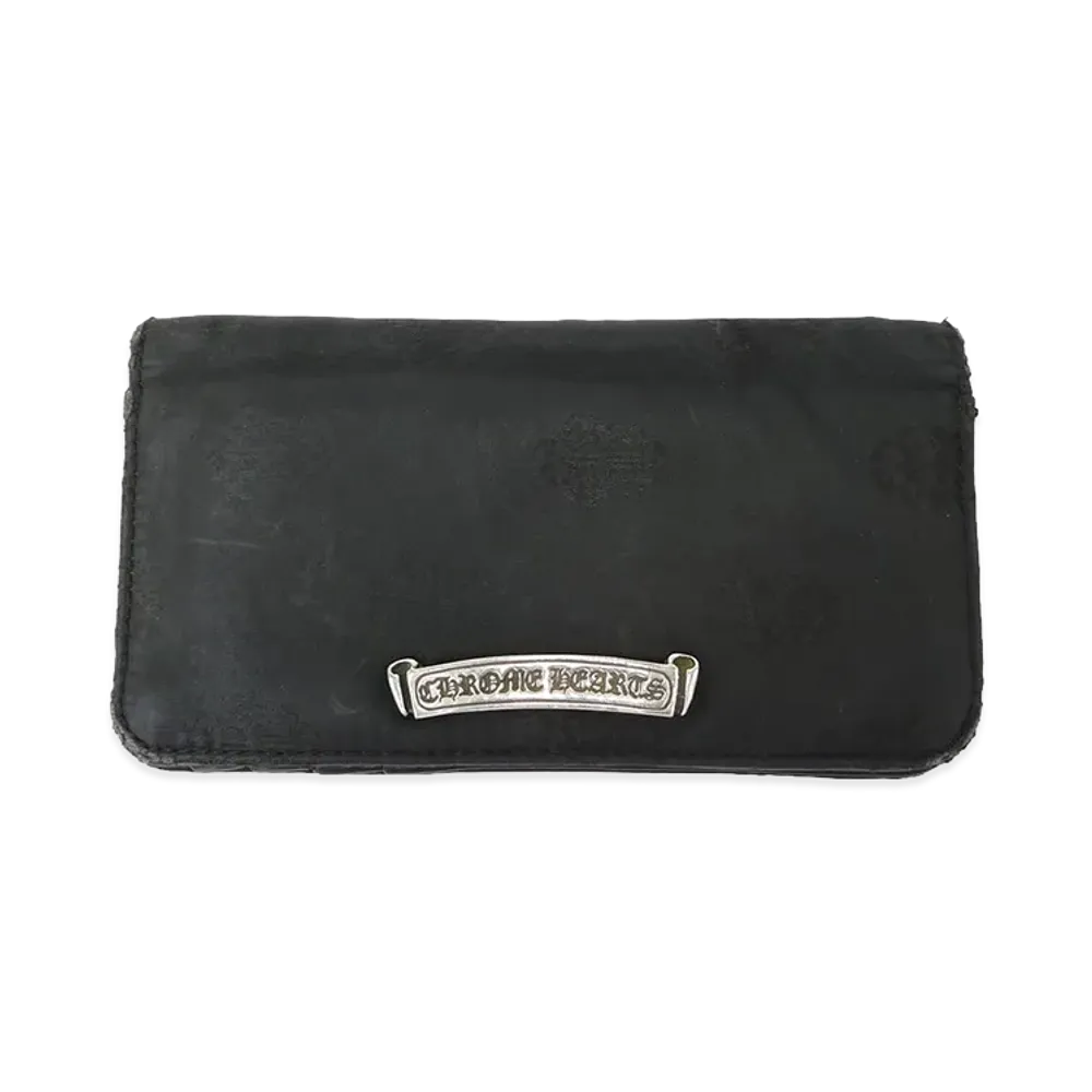 Chrome Hearts Scroll Label Nylon Wallet "Black"