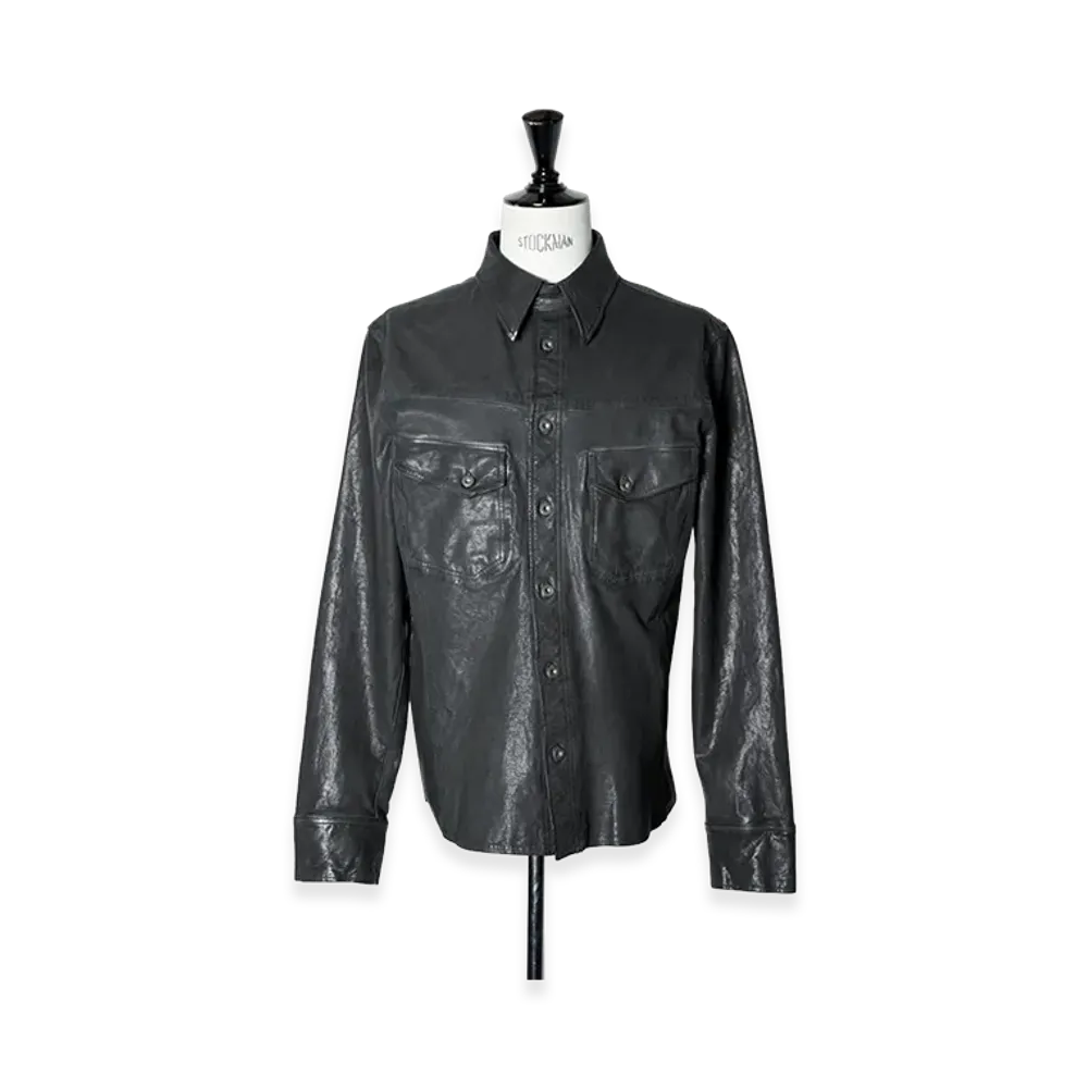 Yohji Yamamoto POUR HOMME x Backlash Leather Shirts Jacket "Black"