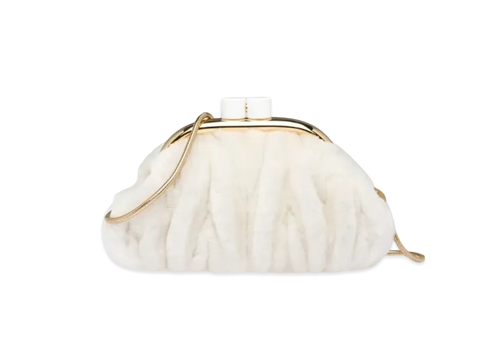 MIU MIU Miu Bel Searing Bag "White"