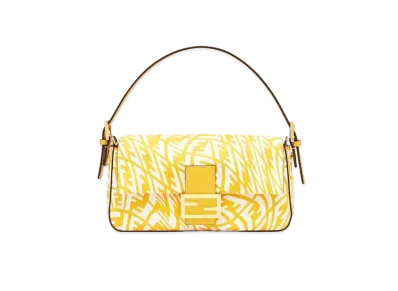 FENDI Baguette 1997 Glazed Canvas Bag "Yellow"