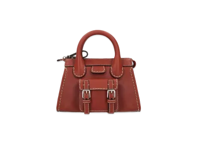 Chloe Edith Mini Bag In Buffalo Leather "Brown"