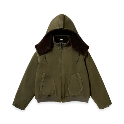 A.PRESSE Vintage WW2 US Navy Deck Hooded Jacket "Olive"
