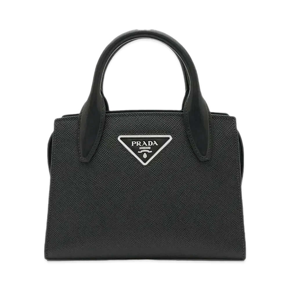 PRADA Saffiano Leather Kristen Handbag "Black"