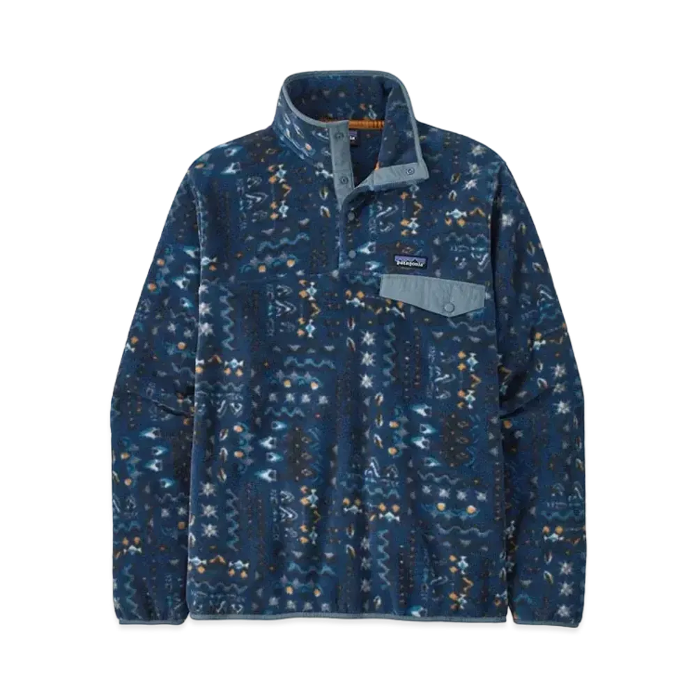 patagonia Men's Lightweight Chinchilla SnapT Pullover "Wandering Woods: Tidepool Blue"