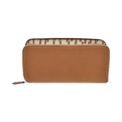 Hermes Azap Silk'In Long Veau Epsom/Silk "Gold/Veil Fizz/Silver"