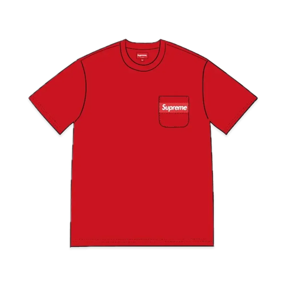 Supreme Mesh Stripe Pocket Tee "Red"