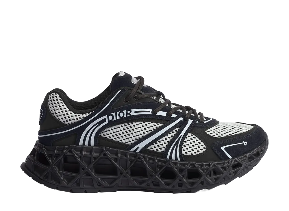 Dior B35 NXXT Sneaker Suede Calfskin Technical Fabric and Technical Mesh "Black/White"