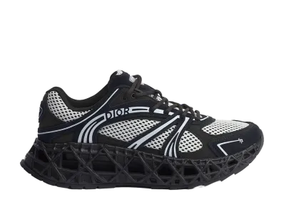 Dior B35 NXXT Sneaker Suede Calfskin Technical Fabric and Technical Mesh "Black/White"