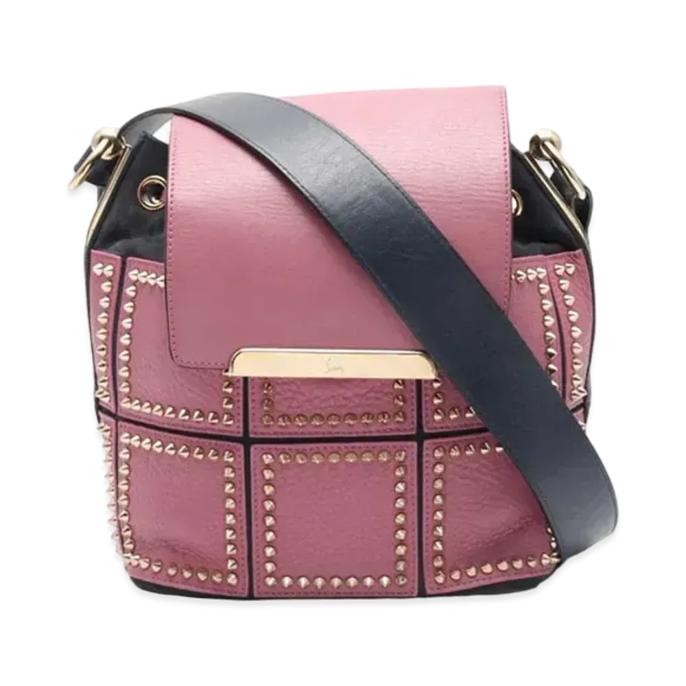 Christian Louboutin Lucky L Studs Leather 2Way Bag "Pink"