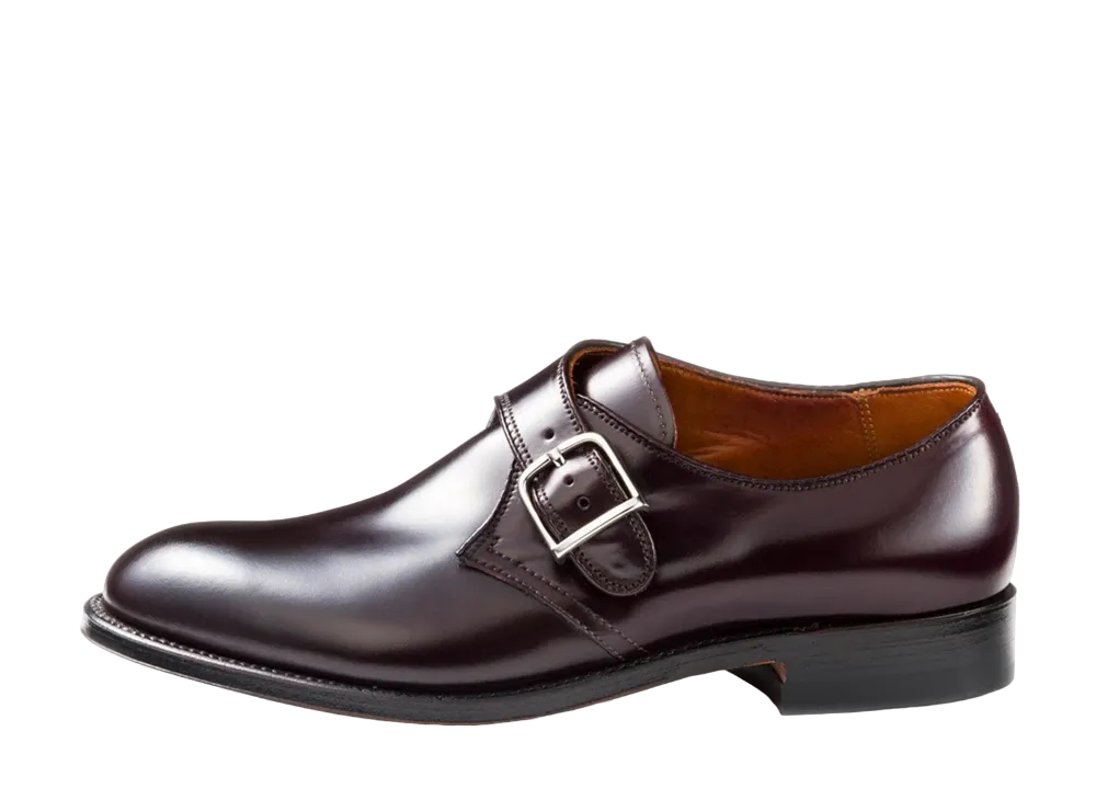 ALDEN Monk Strap Modified Shell Cordovan "#8 Dark Burgundy" 1878 D Single Leather Sole