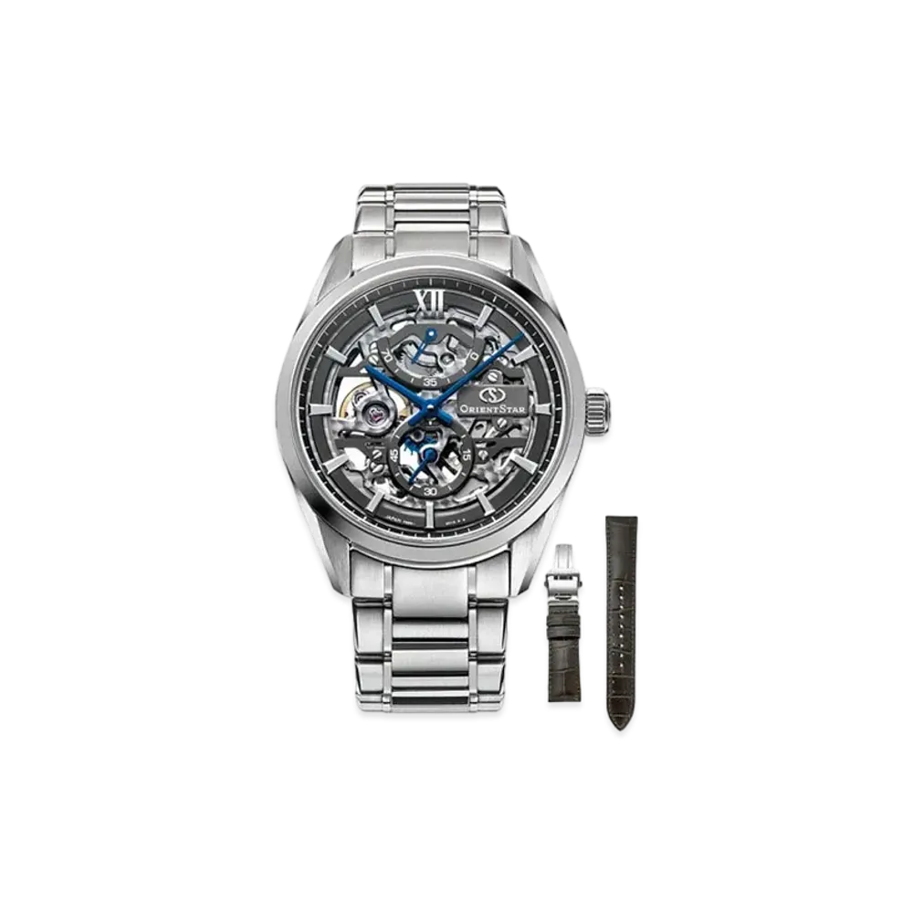 ORIENT STAR Contemporary Collection Skeleton with Real Crocodile Leather Spare Band RK-AZ0102N