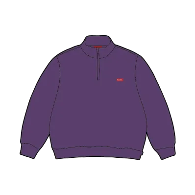 Supreme Small Box Half Zip Pullover (26SS) "Dark Purple"