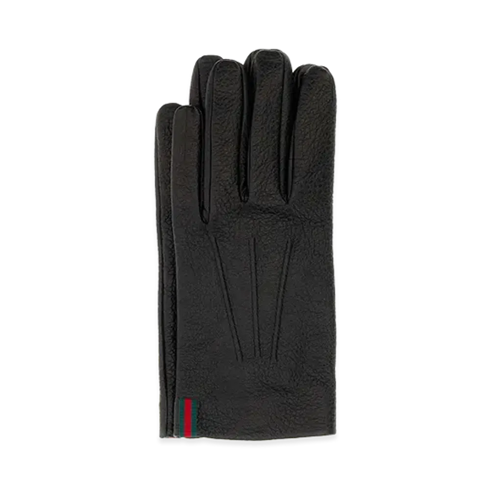 GUCCI Leather Gloves "Black"