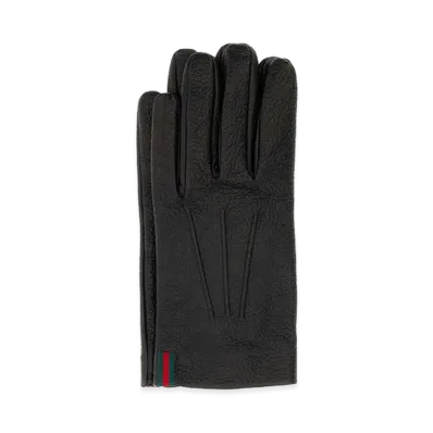 GUCCI Leather Gloves "Black"