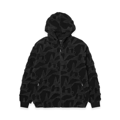 HUF WINTER 25 H Star Repeat High Pile Jacket "Black"