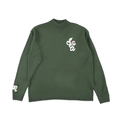 WIND AND SEA x Malbon Golf Mock Neck Knit "Green"