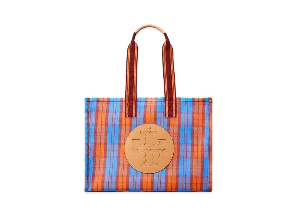 Tory Burch Ella Mesh Market Tote Bag "Blue/Orange"