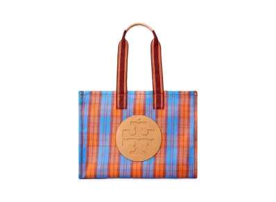 Tory Burch Ella Mesh Market Tote Bag "Blue/Orange"