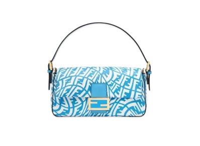 FENDI Baguette 1997 Glazed Canvas Bag "Blue"