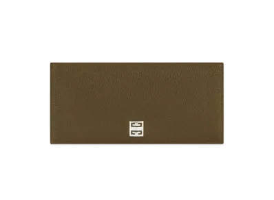 GIVENCHY Long Wallet with Flap in Grained Leather "Khaki"