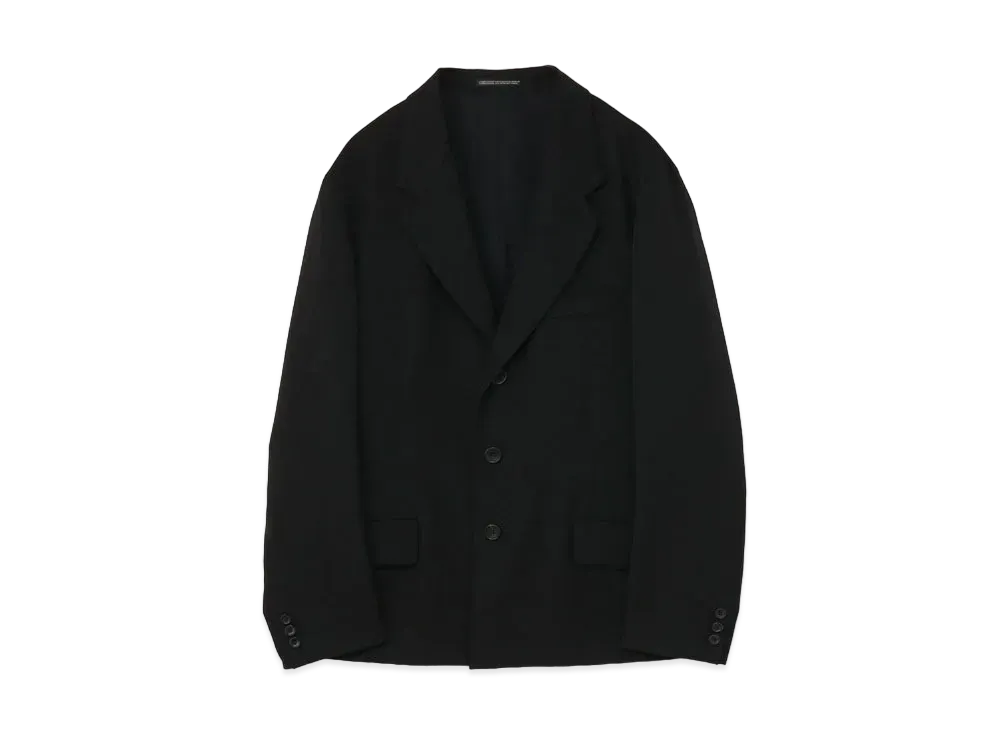 Yohji Yamamoto Pour Homme WOMAN EMBROIDERY 3BUTTONS SHORT JACKET "Black"