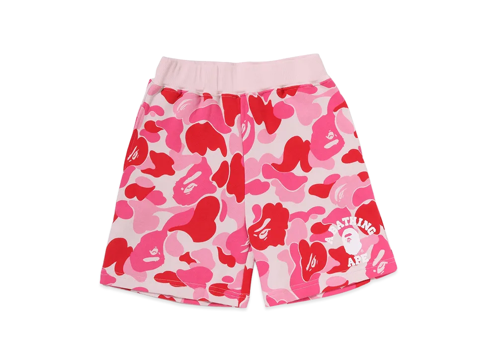 A BATHING APE Kids ABC Camo College Shorts "Pink"