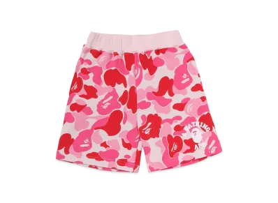 A BATHING APE Kids ABC Camo College Shorts "Pink"