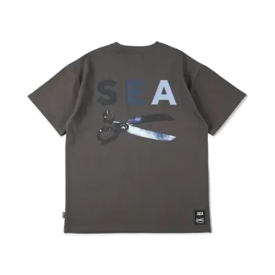 WIND AND SEA x DENHAM Razor Tee "Charcoal"