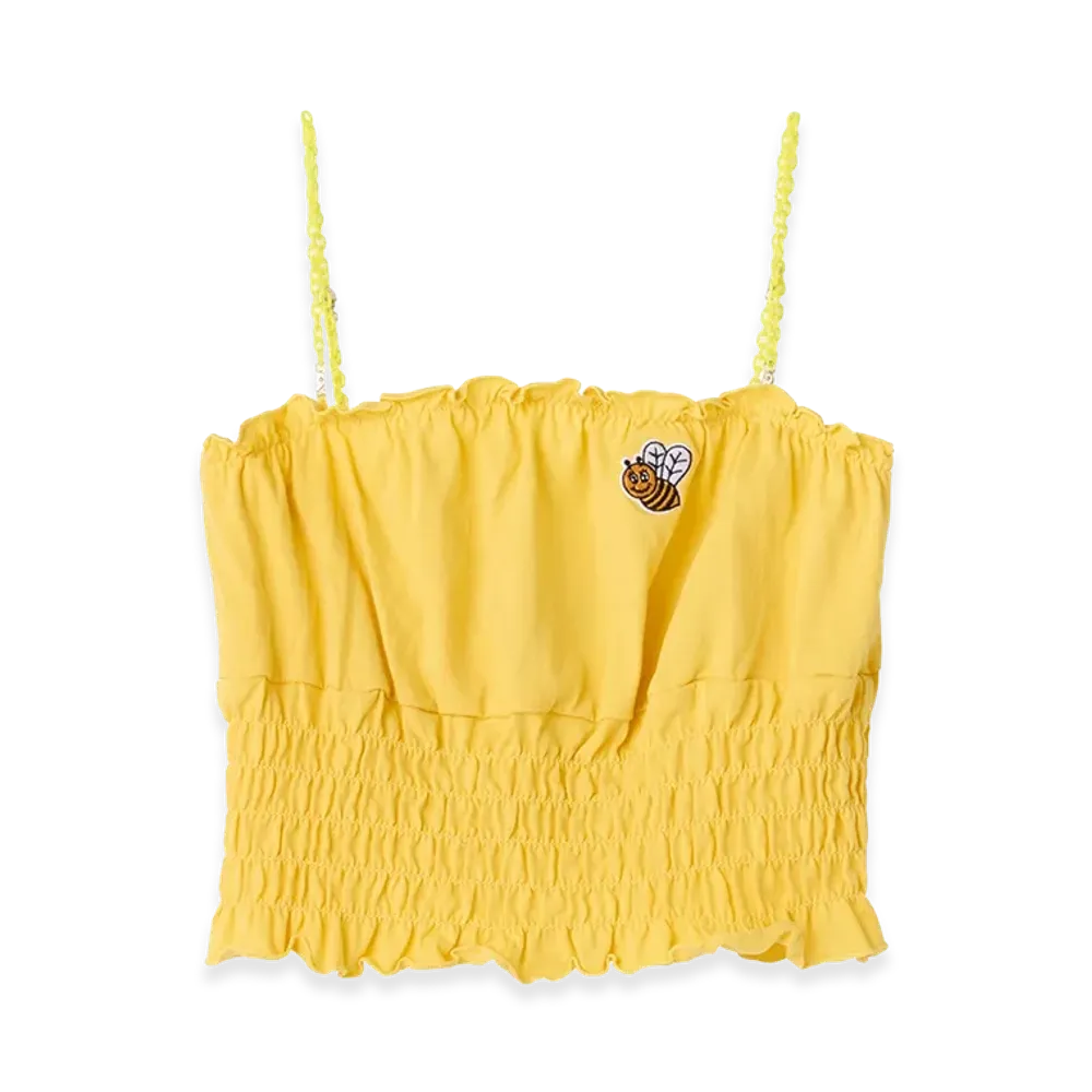HYSTERIC GLAMOUR Women's Hysteric Glamour Hys Bee Embroidered Camisole "Yellow"