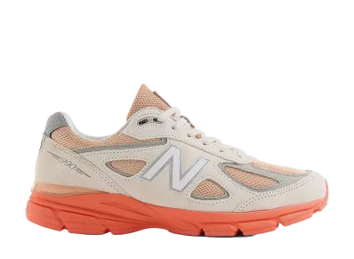 New Balance 990V4 Made in USA "Moonbeam/Tangerine Heat"