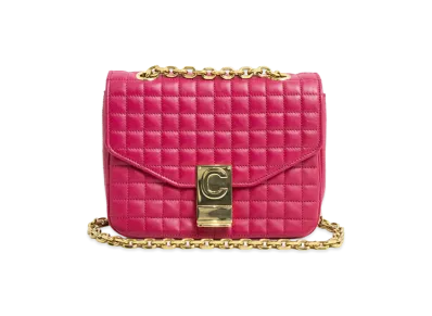 CELINE Quilted Chain Small Shoulder Bag "Pink"